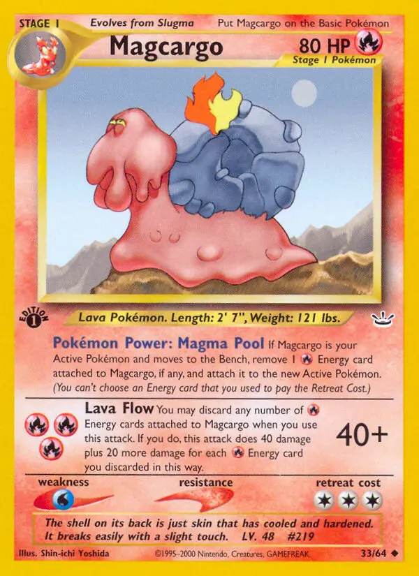 Magcargo — Neo Revelation card #33
