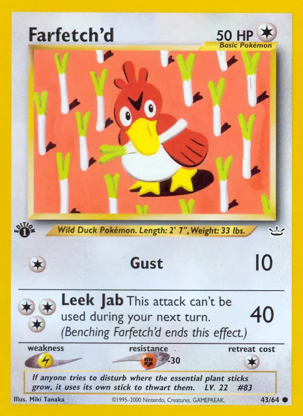 Farfetch'd — Neo Revelation card #43