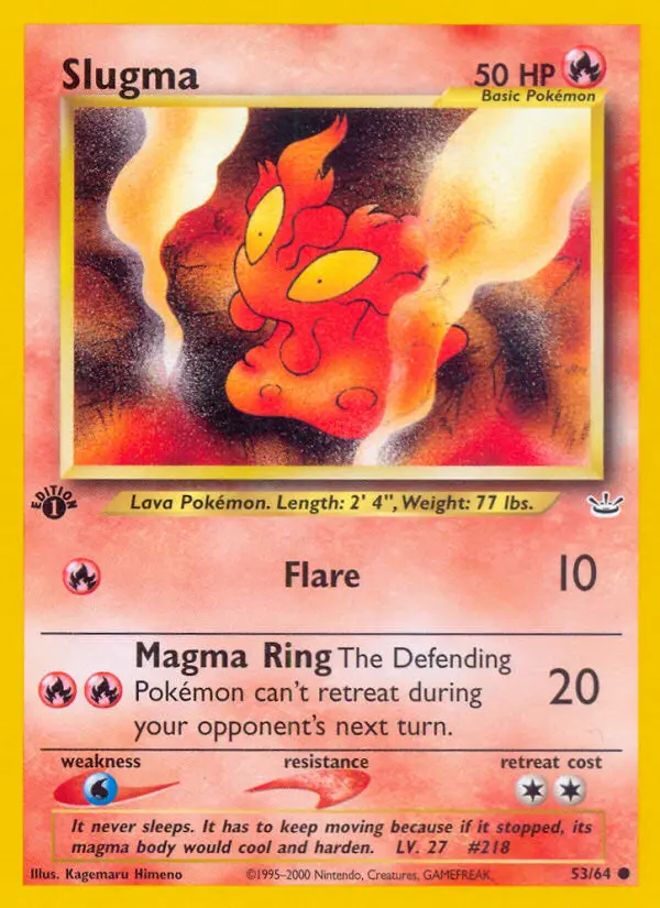 Slugma — Neo Revelation card #53