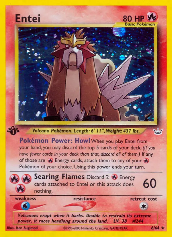 Entei — Neo Revelation card #6