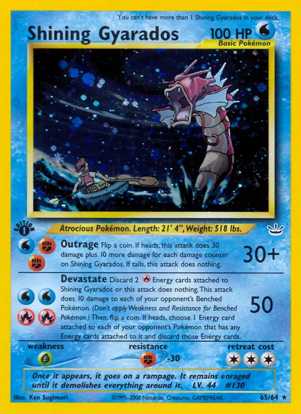 Shining Gyarados — Neo Revelation card #65