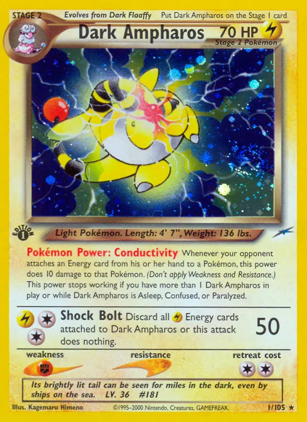 Dark Ampharos — Neo Destiny card #1