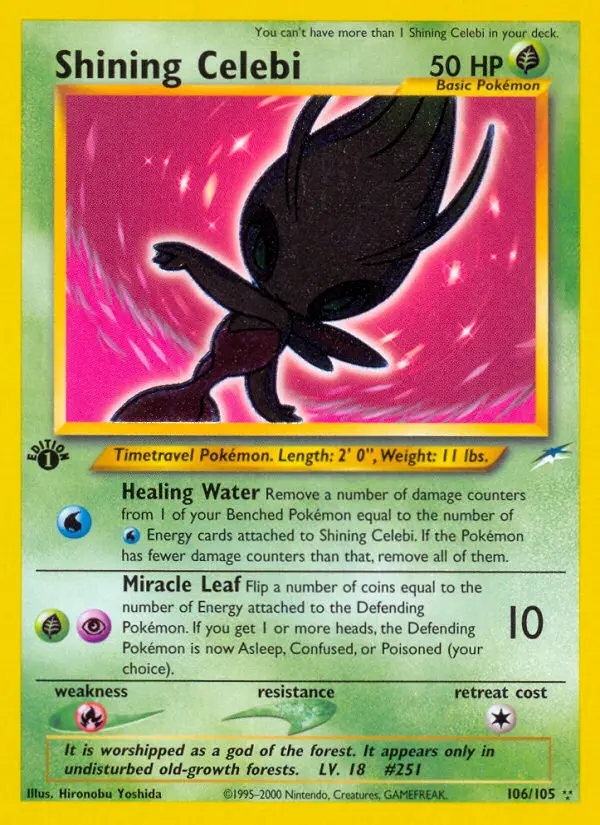 Shining Celebi — Neo Destiny card #106