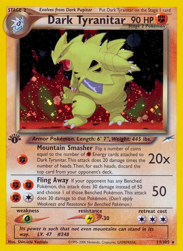 Dark Tyranitar — Neo Destiny card #11
