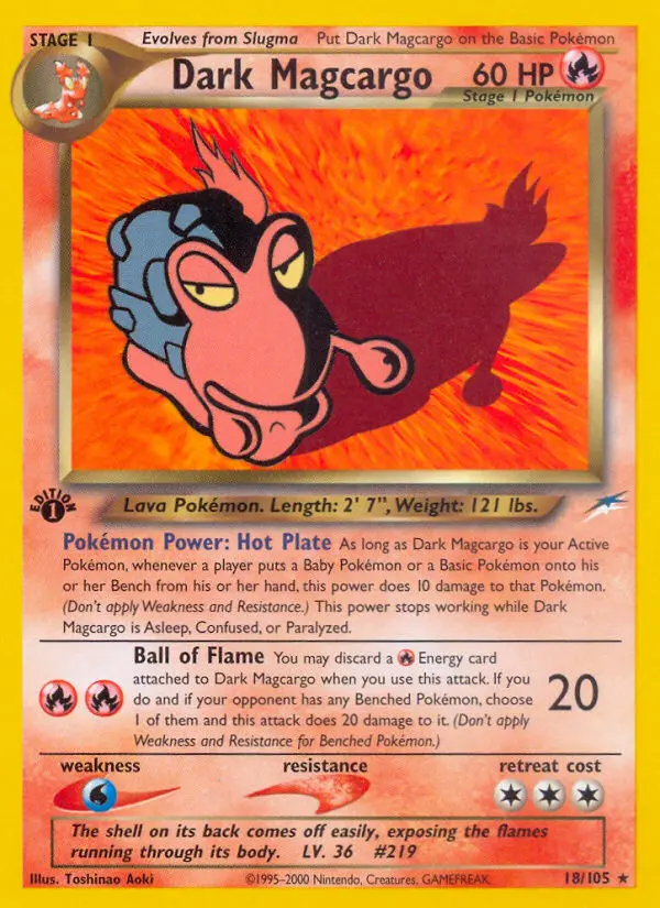 Dark Magcargo — Neo Destiny card #18
