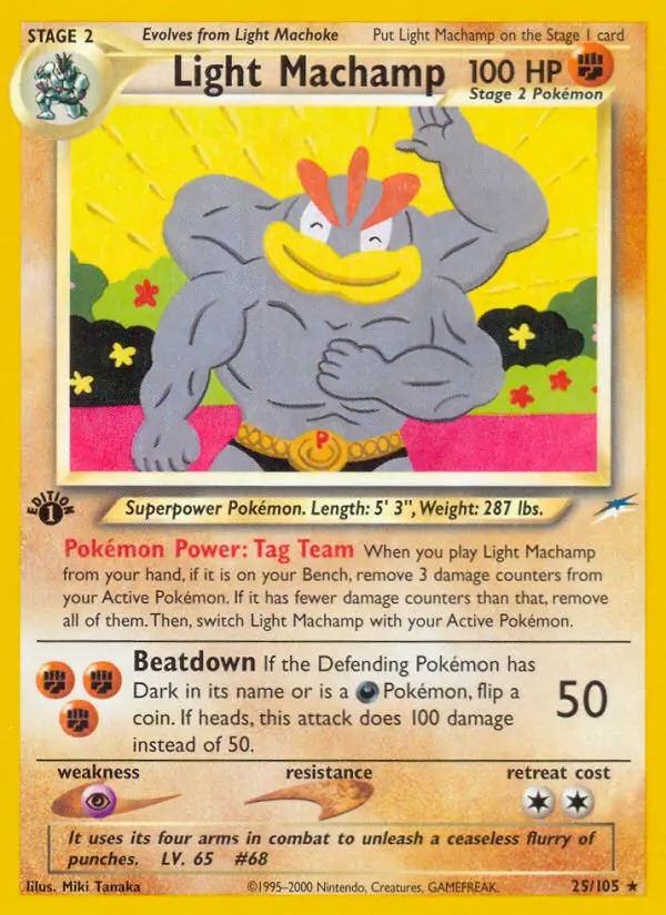 Light Machamp — Neo Destiny card #25