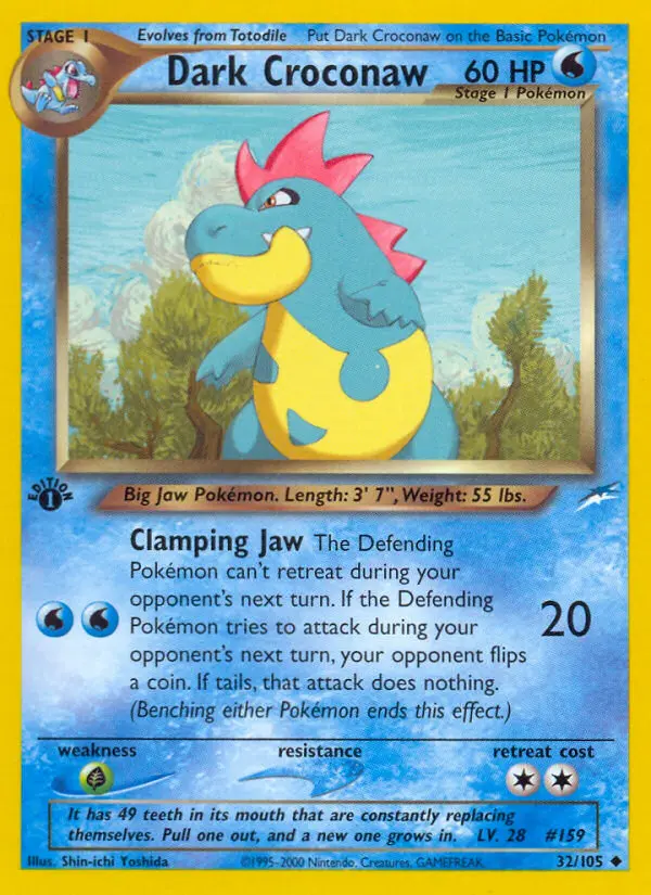 Dark Croconaw — Neo Destiny card #32