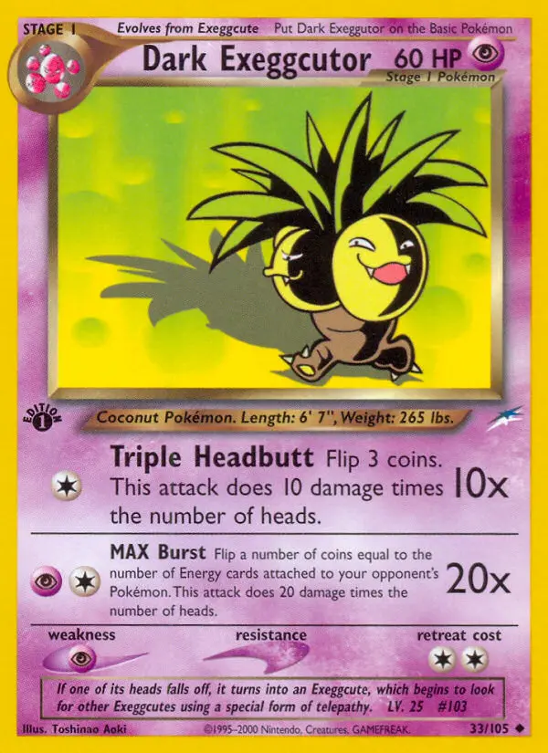 Dark Exeggutor — Neo Destiny card #33
