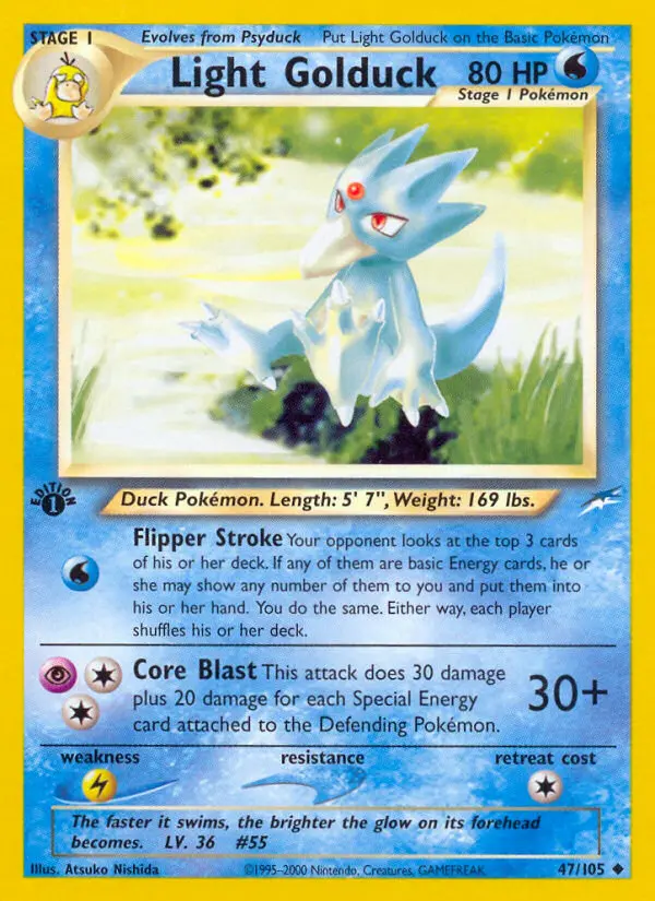 Light Golduck — Neo Destiny card #47