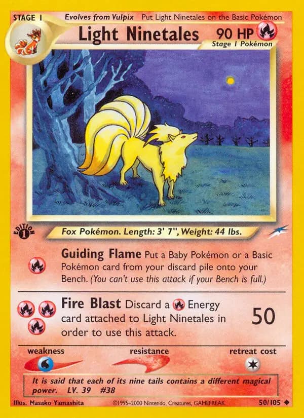 Light Ninetales — Neo Destiny card #50
