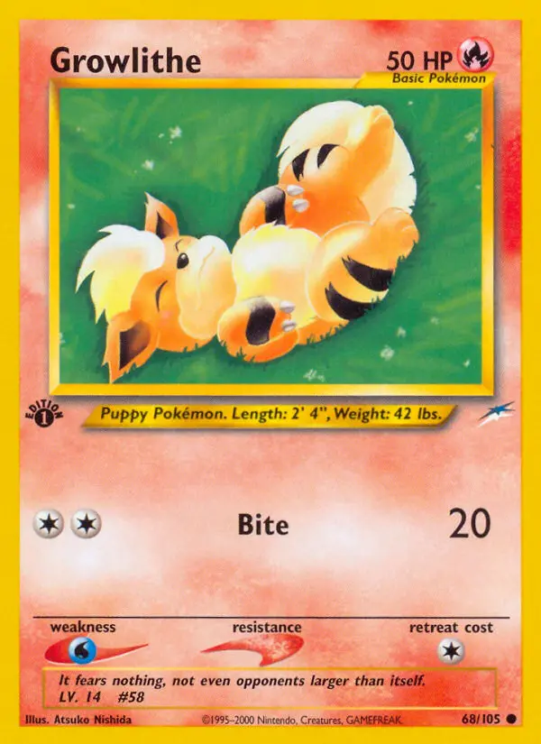 Growlithe — Neo Destiny card #68