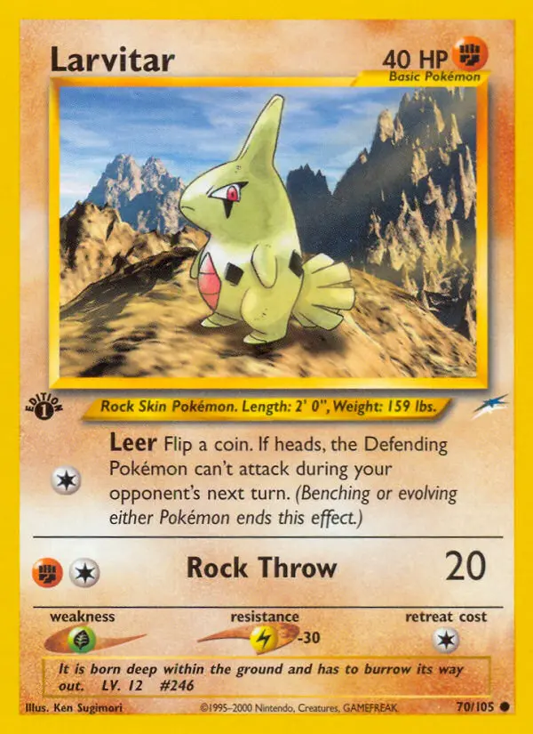 Larvitar — Neo Destiny card #70