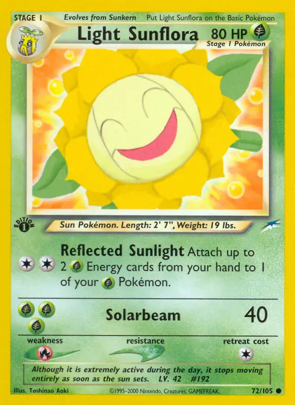 Light Sunflora — Neo Destiny card #72