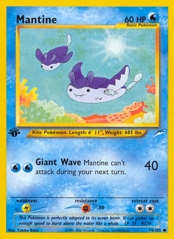 Mantine — Neo Destiny card #74