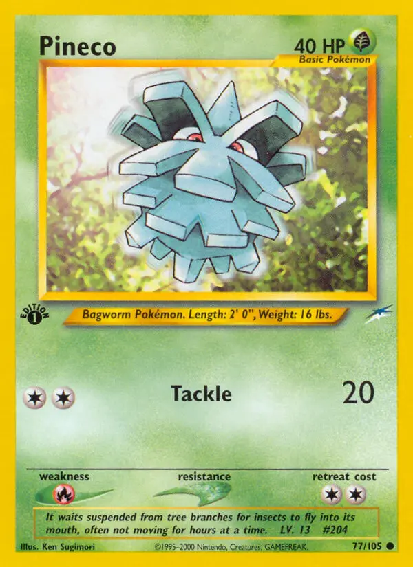 Pineco — Neo Destiny card #77