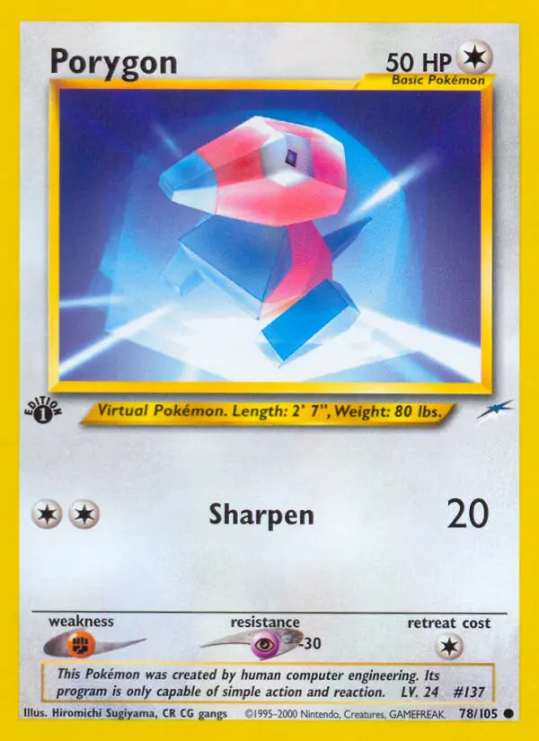 Porygon — Neo Destiny card #78