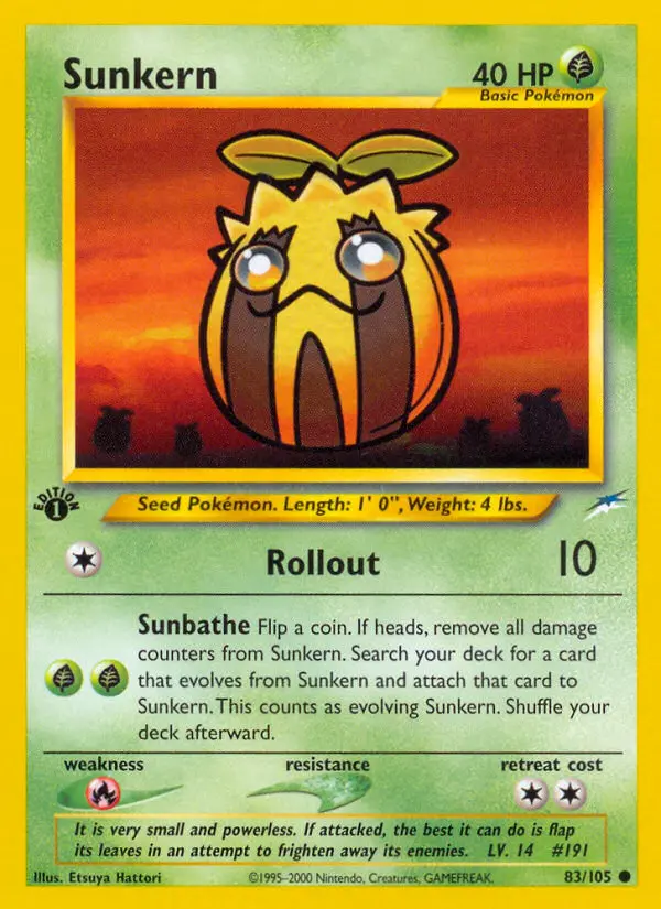 Sunkern — Neo Destiny card #83