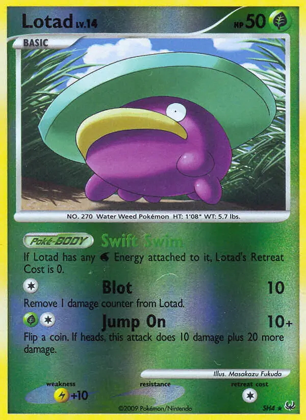Lotad — Platinum card #SH4