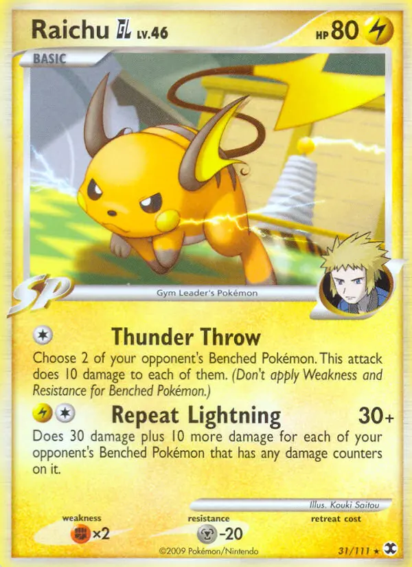 Raichu GL — Rising Rivals card #31