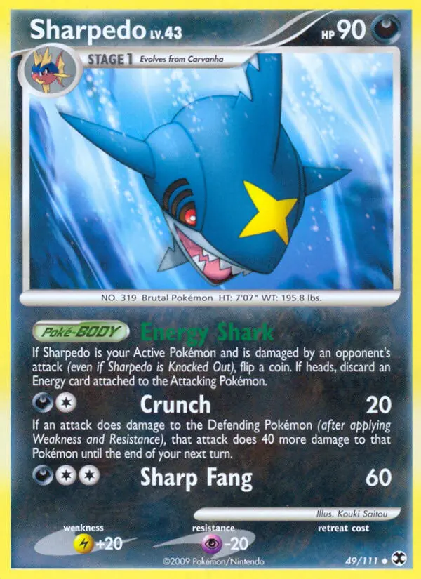 Sharpedo — Rising Rivals card #49