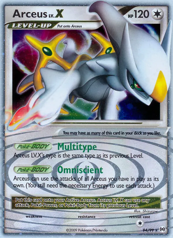 Arceus LV. X — Arceus card #94