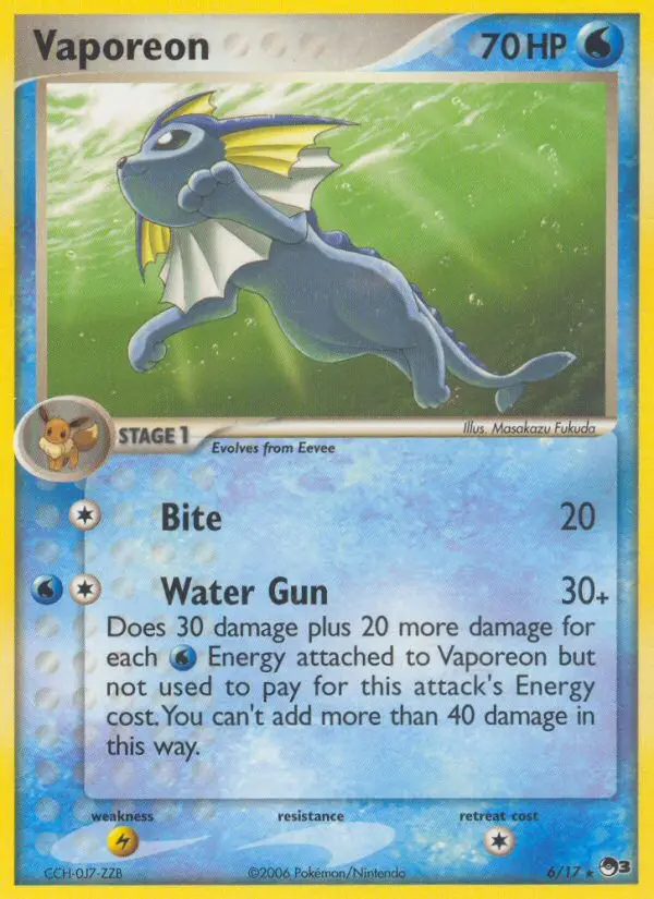 Vaporeon — POP Series 3 card #6