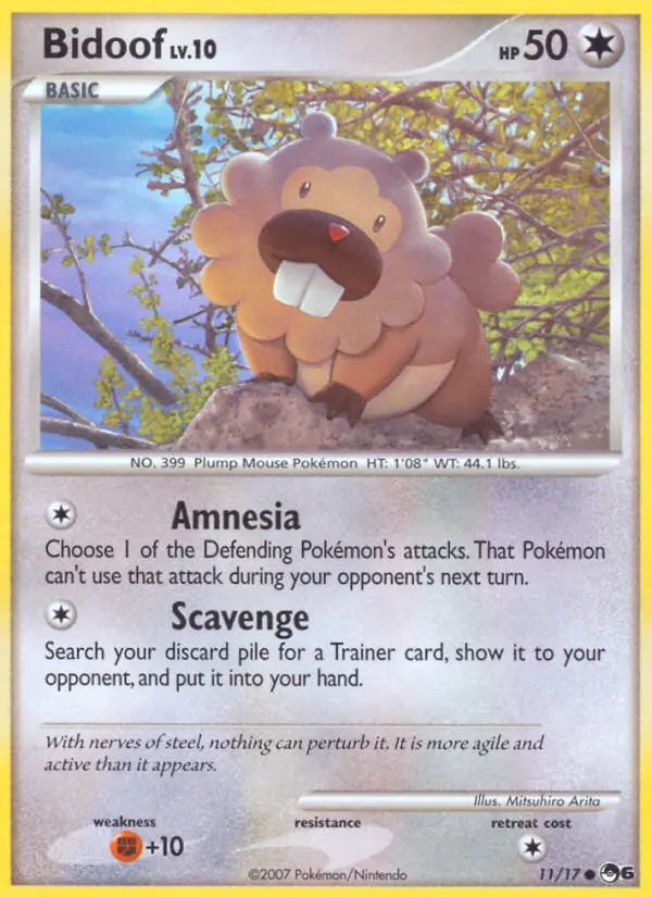 Bidoof — POP Series 6 card #11