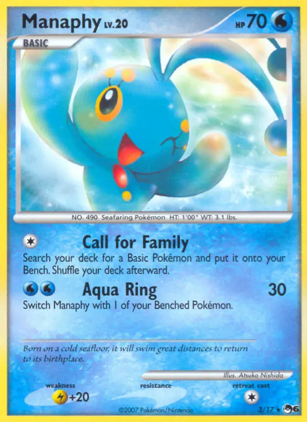 Manaphy — POP Series 6 card #3