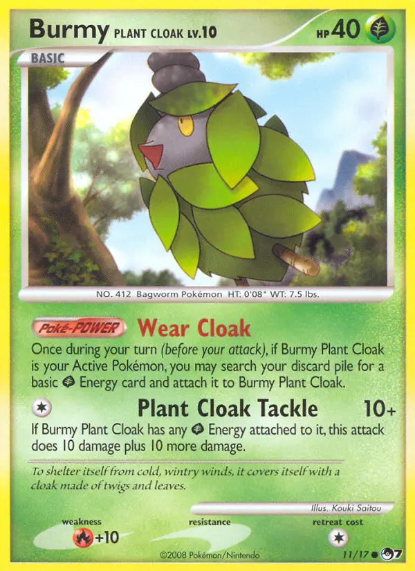 Burmy Plant Cloak — POP Series 7 card #11