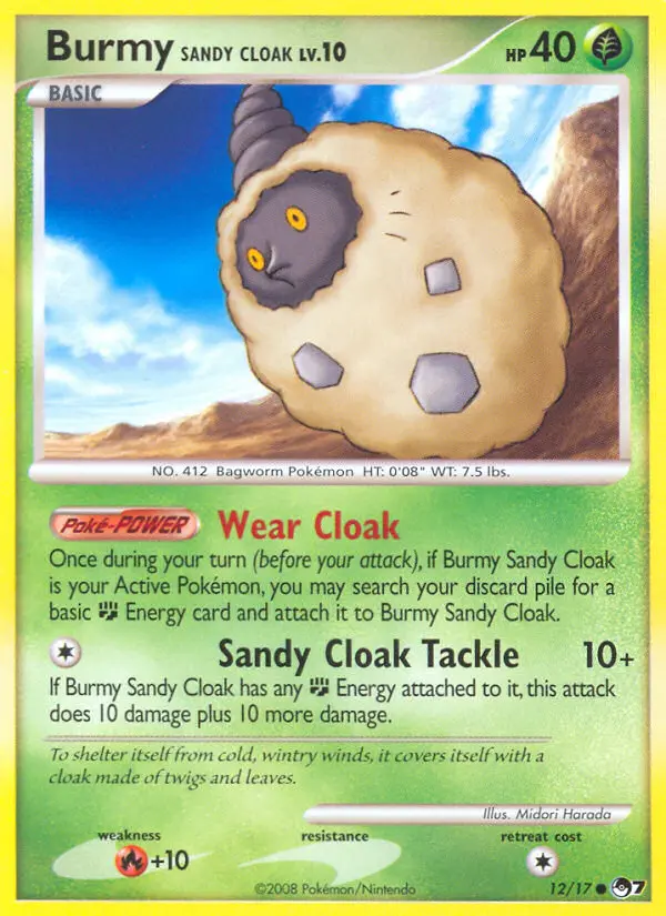 Burmy Sandy Cloak — POP Series 7 card #12