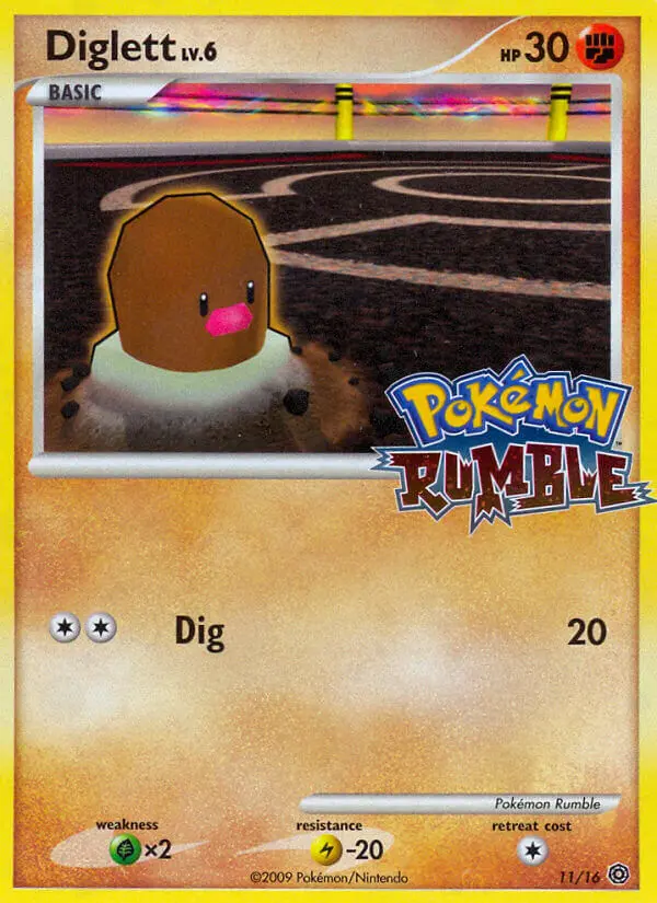 Diglett — Pokémon Rumble card #11