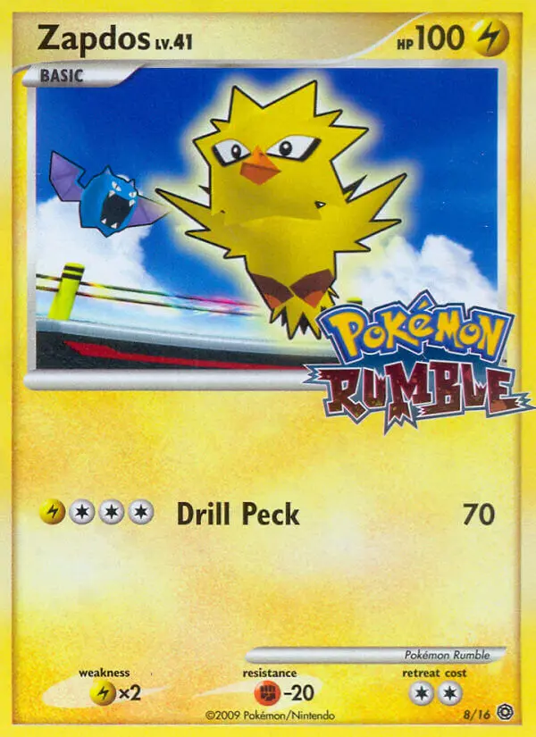 Zapdos — Pokémon Rumble card #8