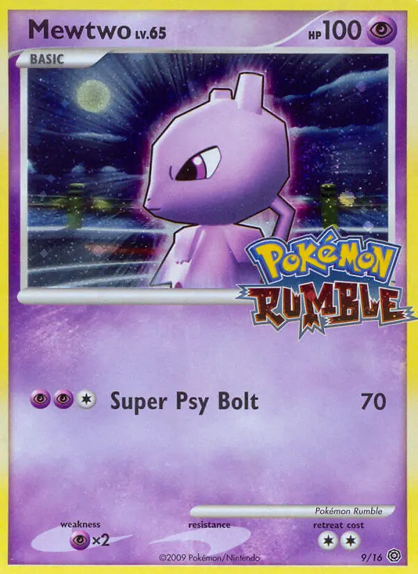 Mewtwo — Pokémon Rumble card #9