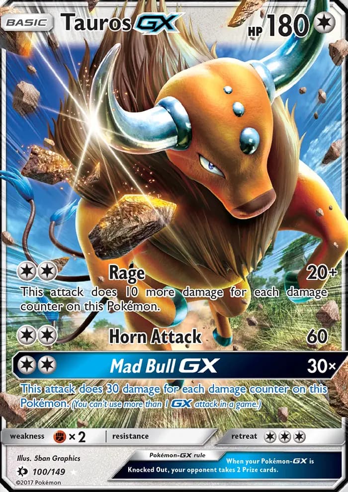 Tauros GX — Sun & Moon card #100
