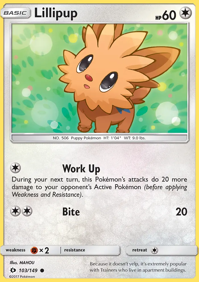 Lillipup — Sun & Moon card #103