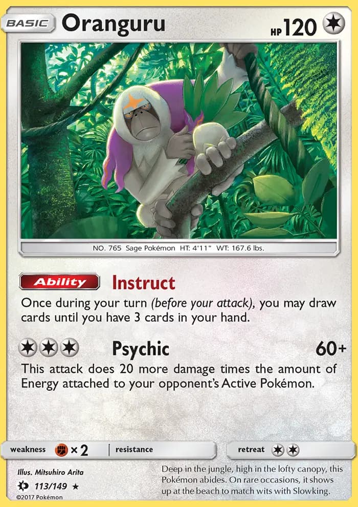 Oranguru — Sun & Moon card #113