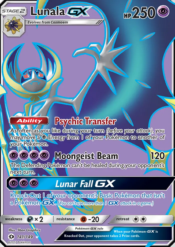 Lunala GX — Sun & Moon card #141