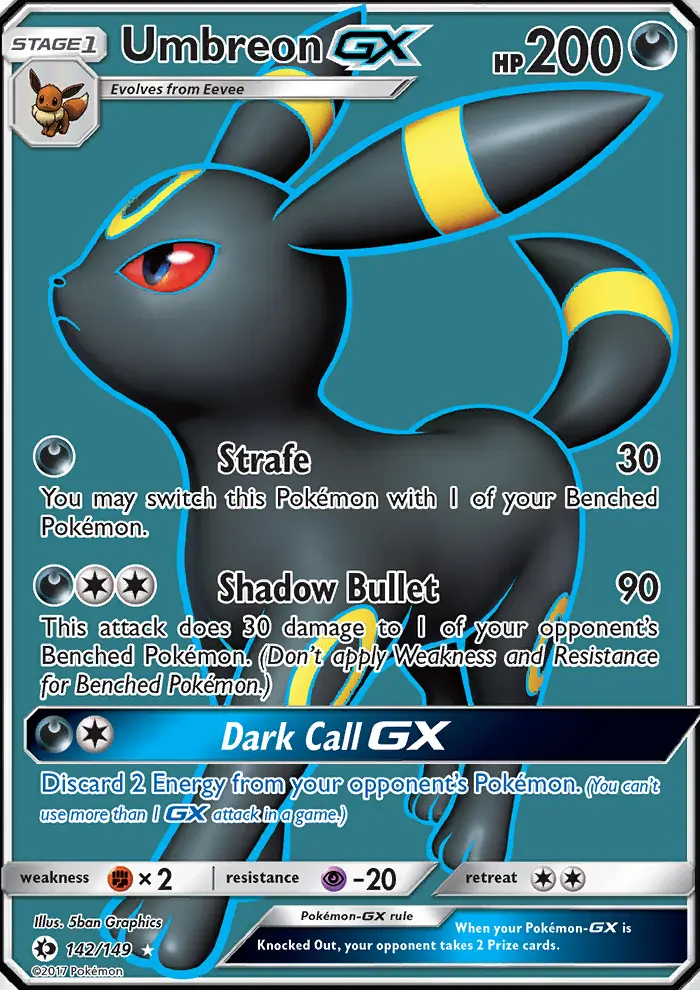 Umbreon GX — Sun & Moon card #142