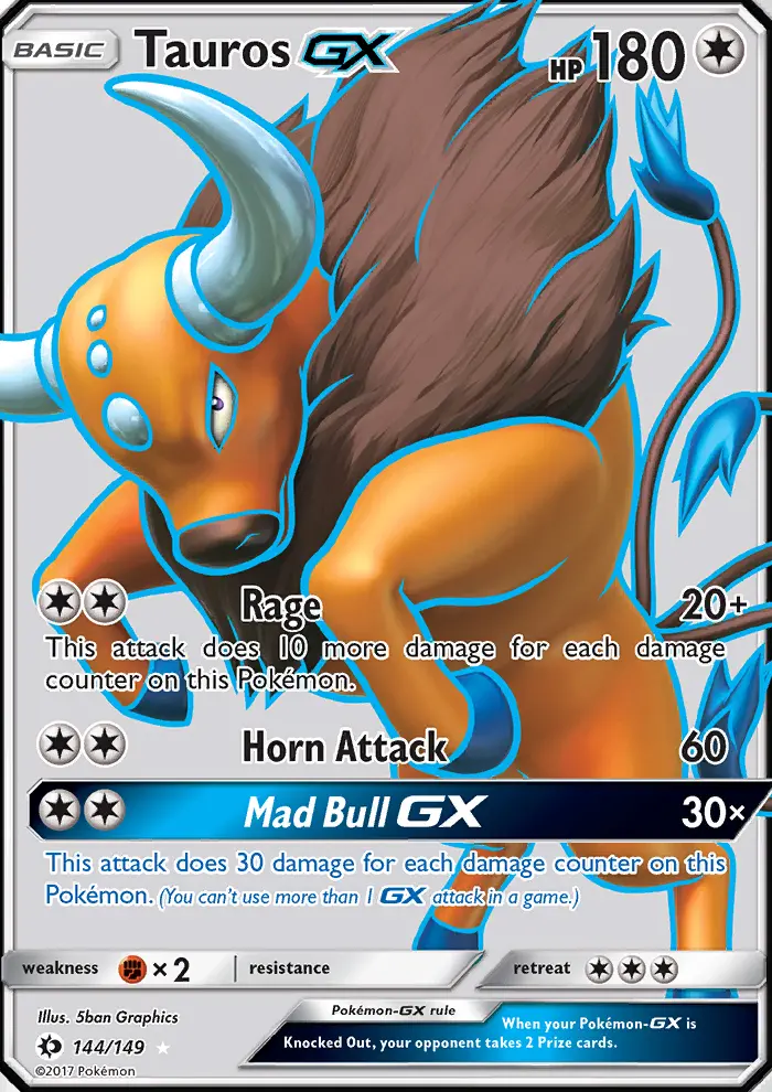 Tauros GX — Sun & Moon card #144
