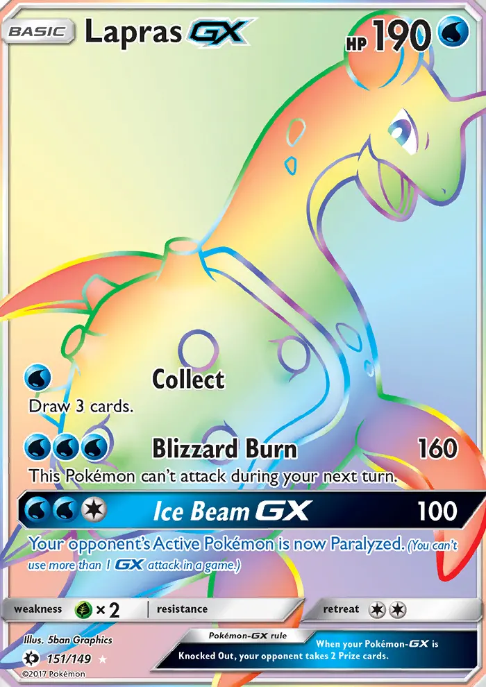 Lapras GX — Sun & Moon card #151