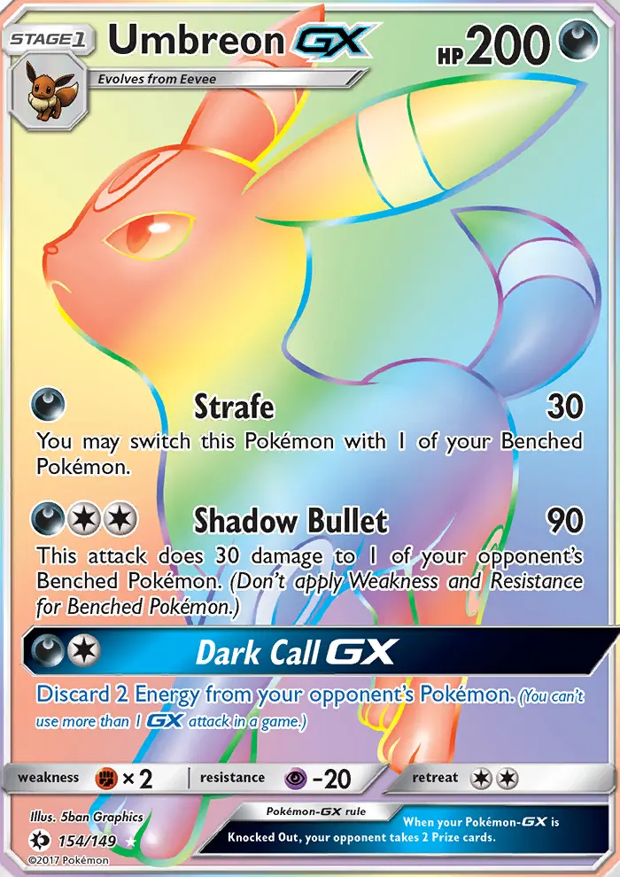 Umbreon GX — Sun & Moon card #154