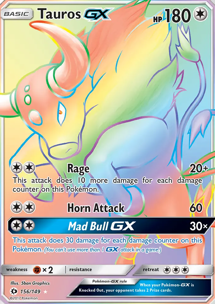 Tauros GX — Sun & Moon card #156