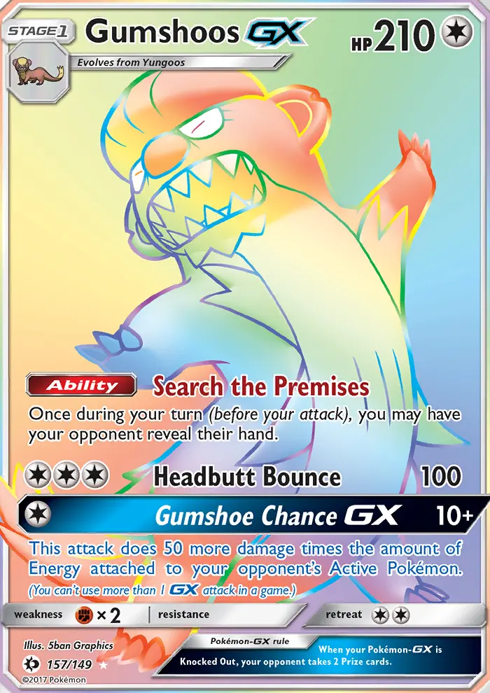 Gumshoos GX — Sun & Moon card #157