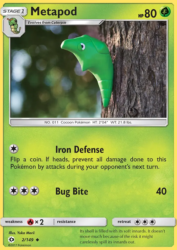 Metapod — Sun & Moon card #2