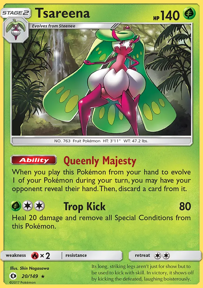 Tsareena — Sun & Moon card #20