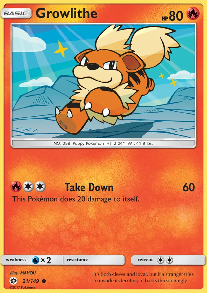 Growlithe — Sun & Moon card #21