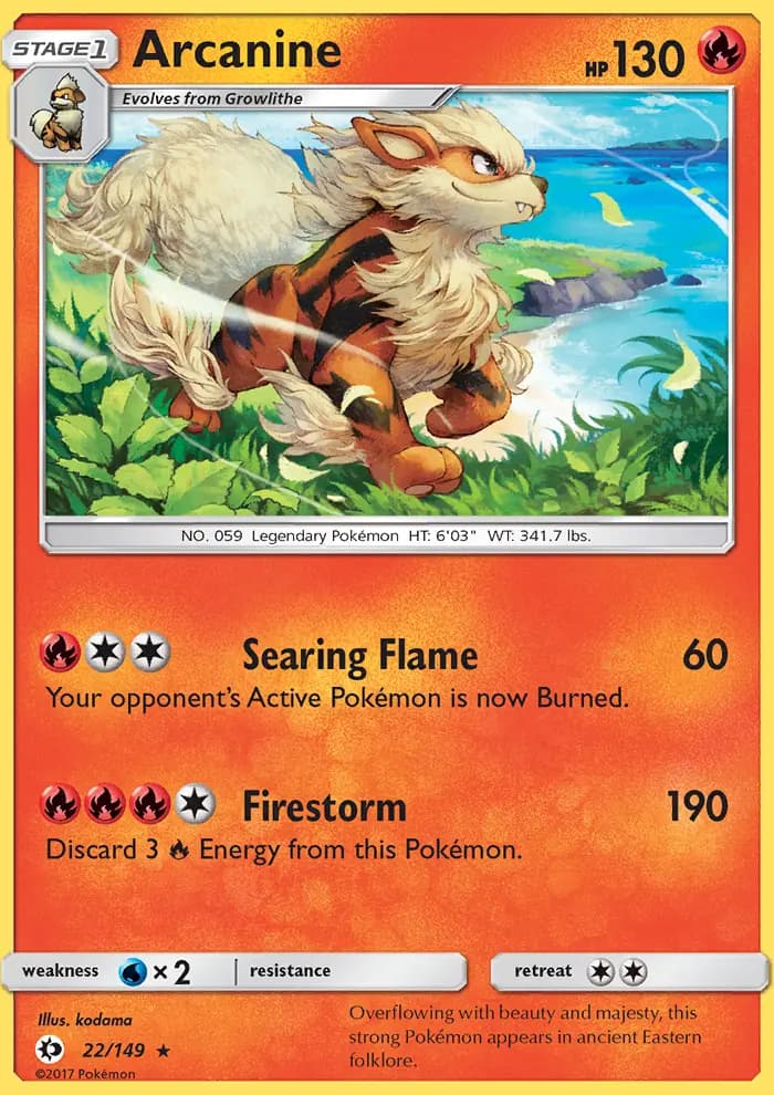 Arcanine — Sun & Moon card #22