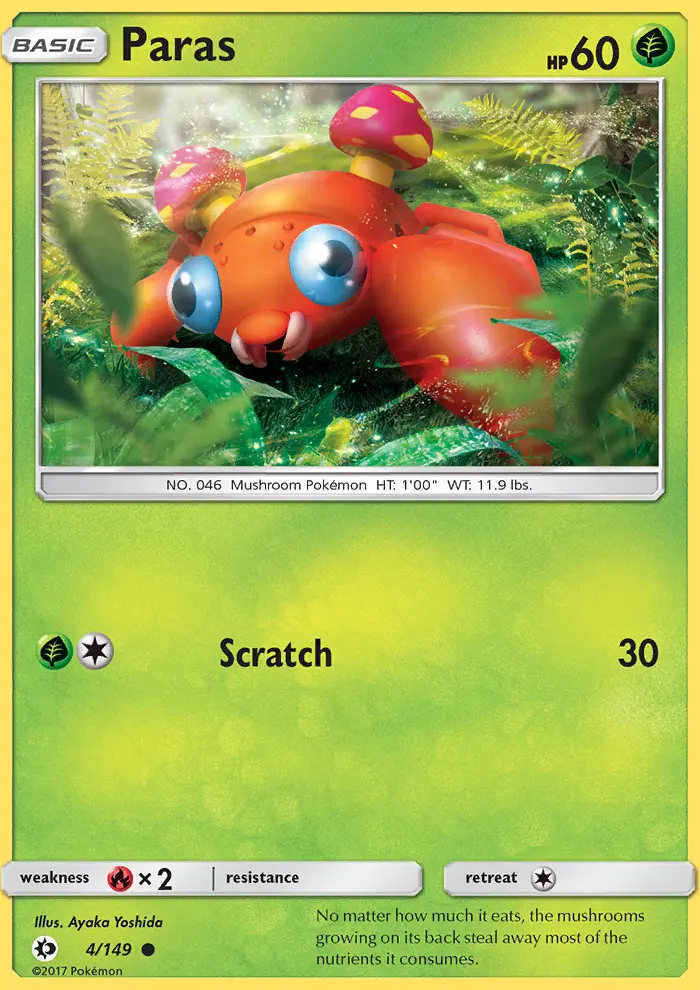 Paras — Sun & Moon card #4