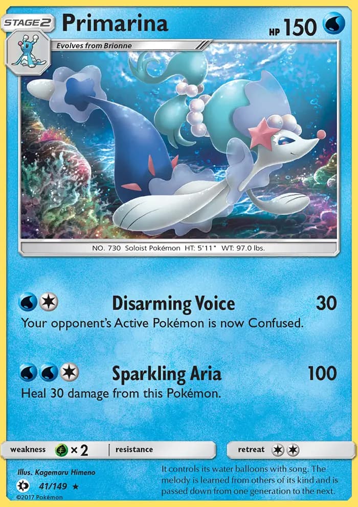 Primarina — Sun & Moon card #41