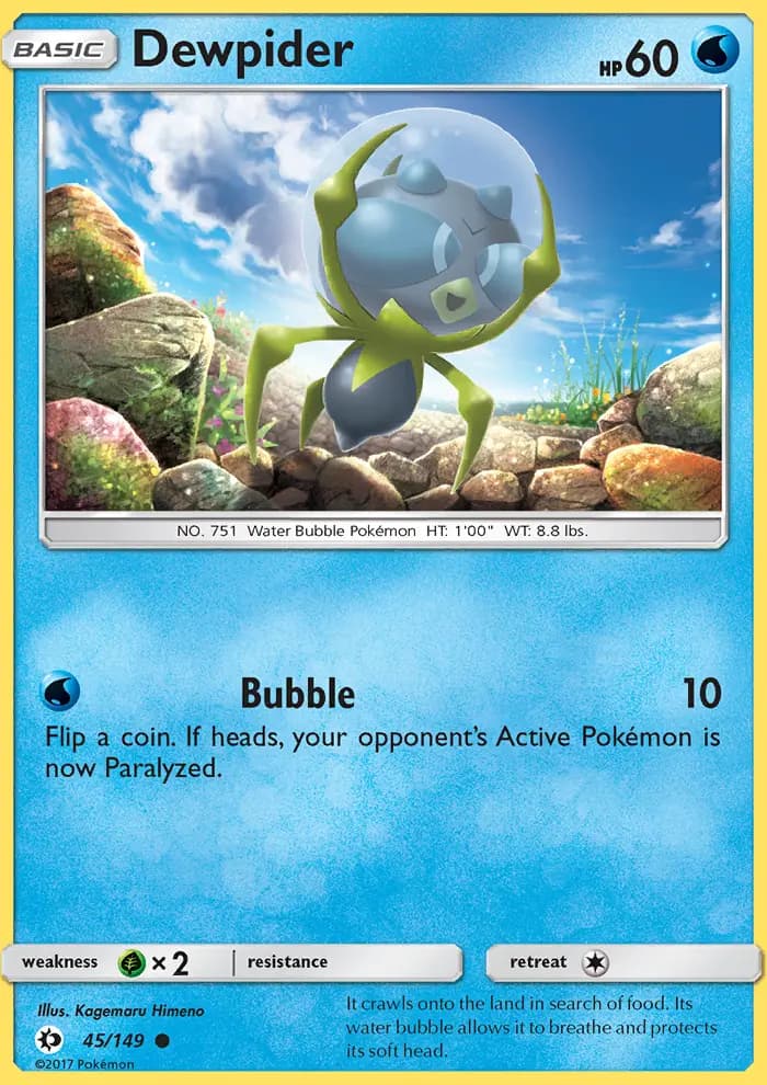 Dewpider — Sun & Moon card #45